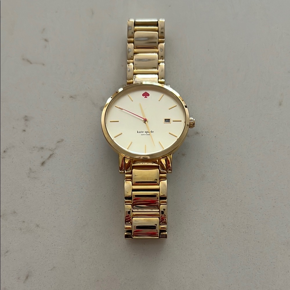 Kate Spade Gold Bracelet Watch with Cream Face